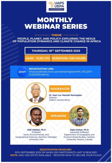 Monthly Webinar Series | Union for African Population Studies (UAPS)